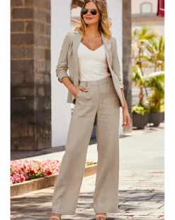 Sosandar 100% Linen Wide Leg