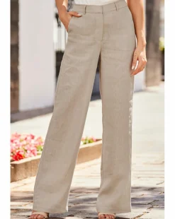 Sosandar 100% Linen Wide Leg