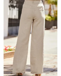Sosandar 100% Linen Wide Leg