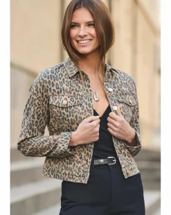 Sosandar Animal Denim Jacket