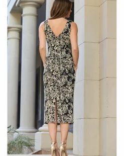 Sosandar Black & White Lace Pencil Dress