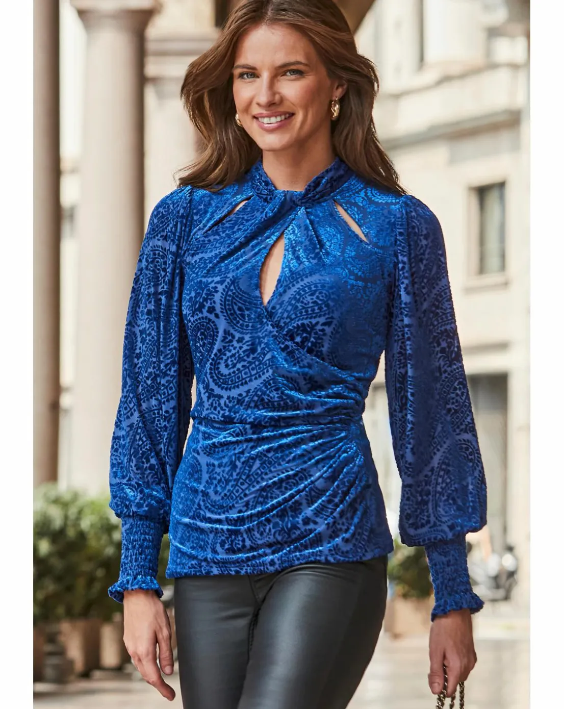 Sosandar Burnout Blouse