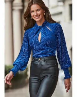 Sosandar Burnout Blouse