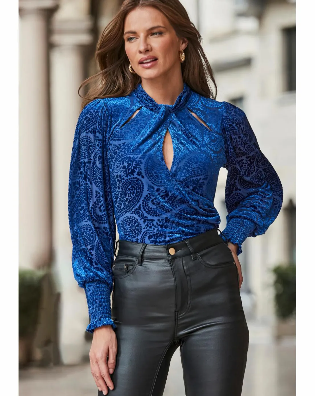 Sosandar Burnout Blouse