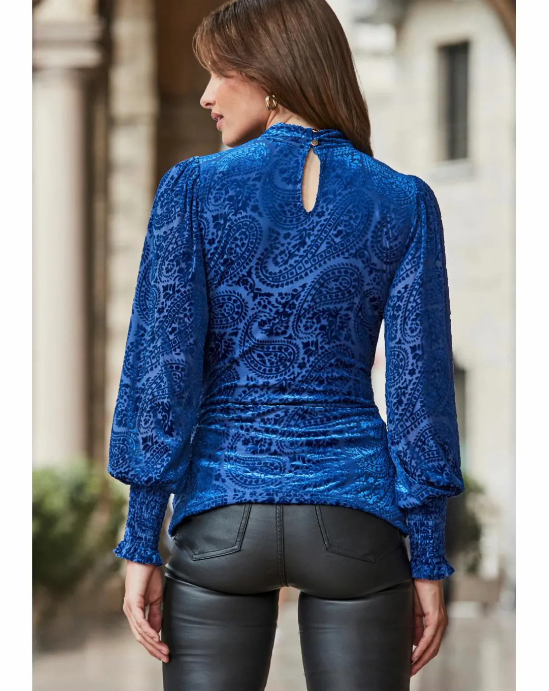 Sosandar Burnout Blouse