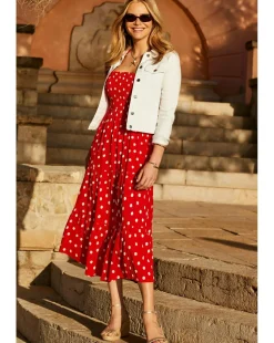 Sosandar Denim Jacket with Silver Button Detail