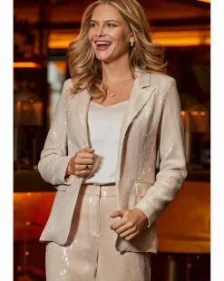 Sosandar Double Breasted Transparent Sequin