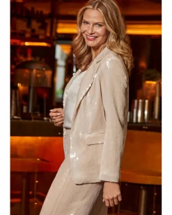 Sosandar Double Breasted Transparent Sequin