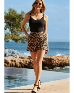 Sosandar Double Button Shorts