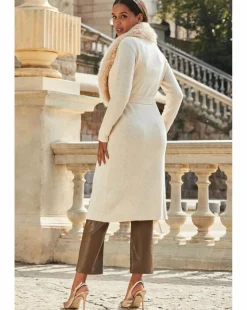 Sosandar Faux Fur Midi Cardigan