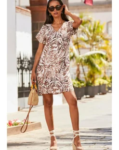 Sosandar Flutter Sleeve Shift Dress