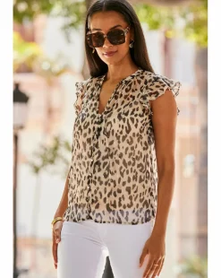 Sosandar Flutter Sleeve Top