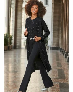 Sosandar Heatseal Fine Knit Midi Cardi