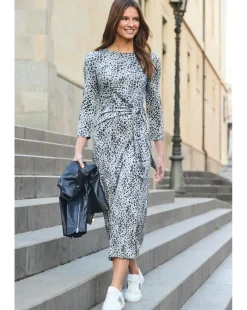 Sosandar Leopard Jersey Dress