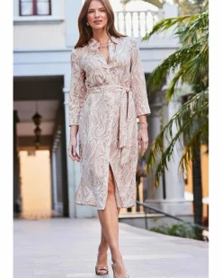 Sosandar Linen Shirt Dress