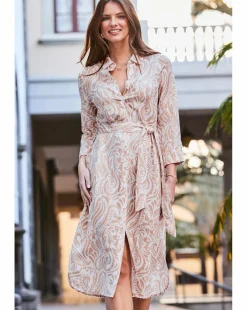 Sosandar Linen Shirt Dress