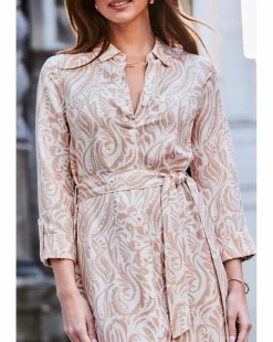 Sosandar Linen Shirt Dress