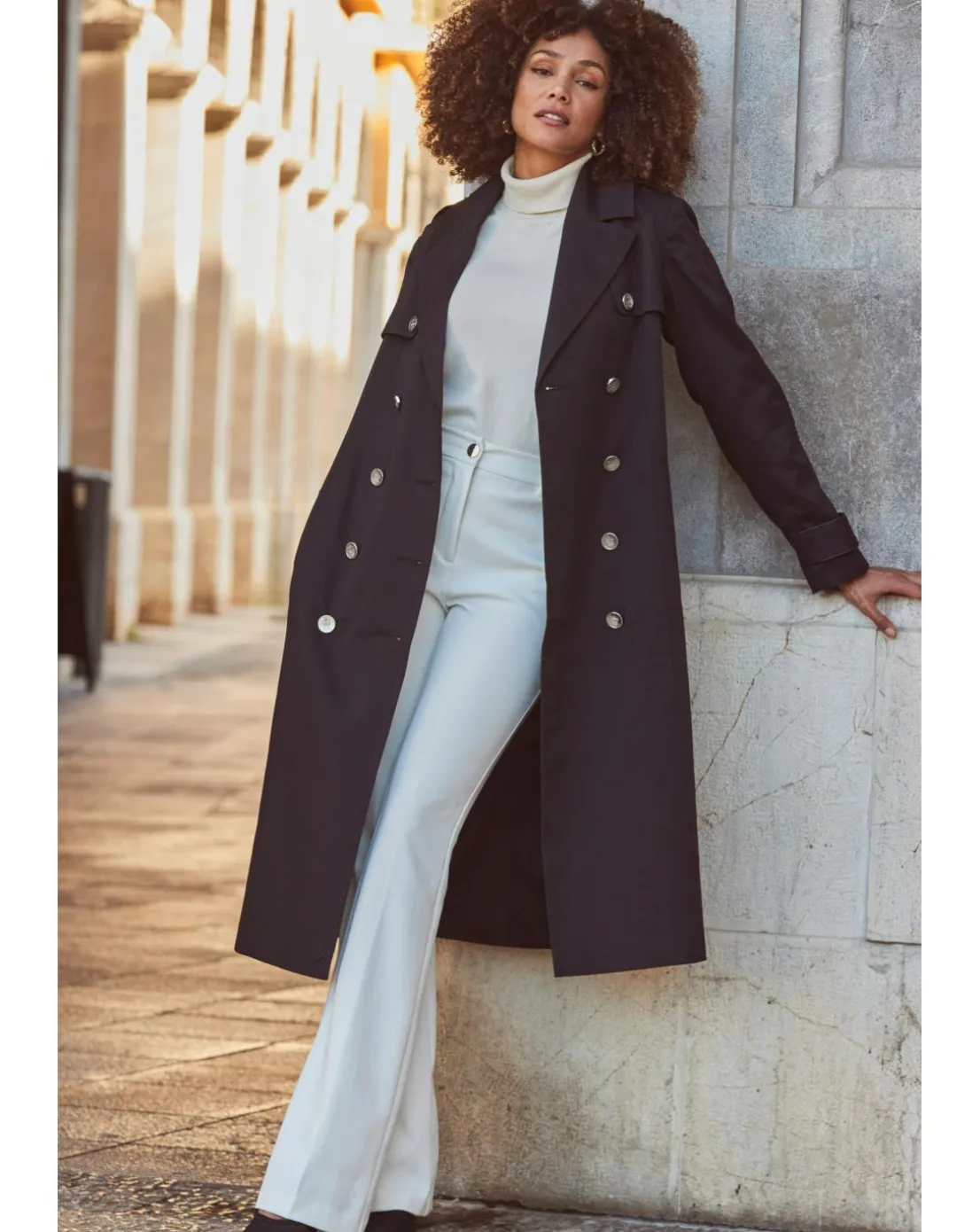 Sosandar Longline Trench Coat