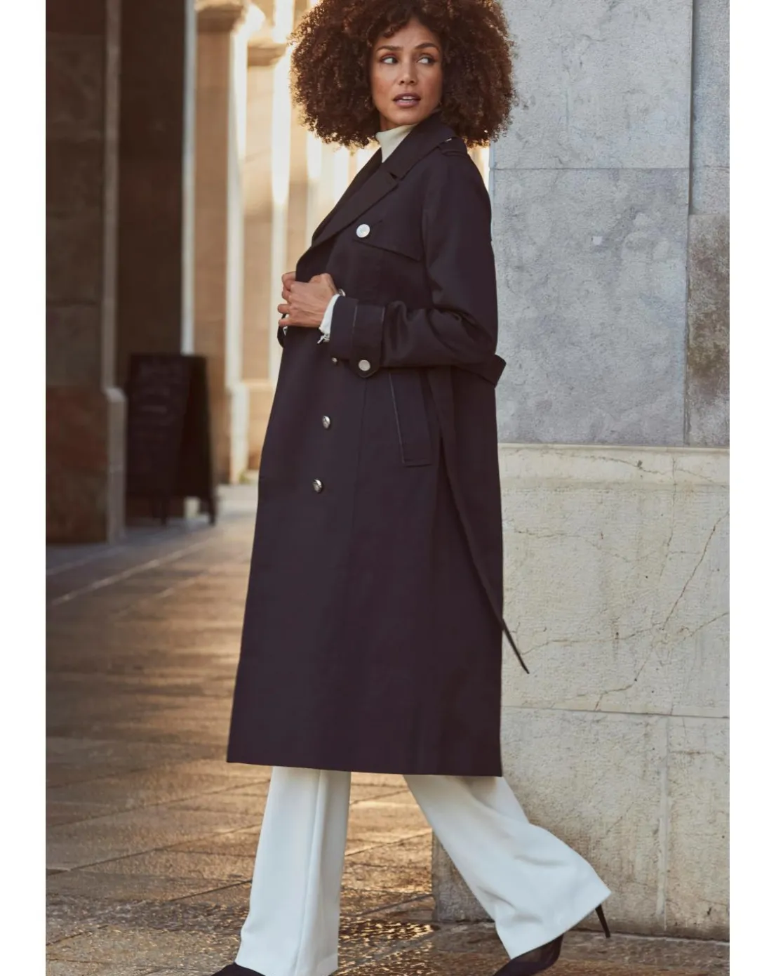Sosandar Longline Trench Coat