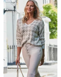Sosandar Metallic Houndstooth Jumper