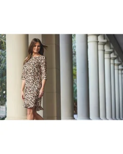 Sosandar Ruffle Hem Shift Dress