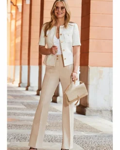 Sosandar Short Sleeve Boucle Jacket