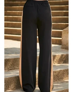 Sosandar Side Stripe Wide Leg Trouser