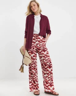 Spun Viscose Wide Leg Trousers