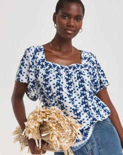 Square Neck Half Sleeve Top