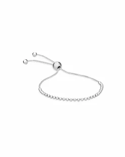 Sterling Silver Beaded Slider Bracelet