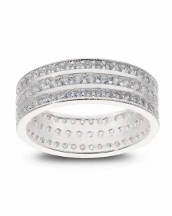 Sterling Silver Cubic Zirconia Full Eternity Band Ring