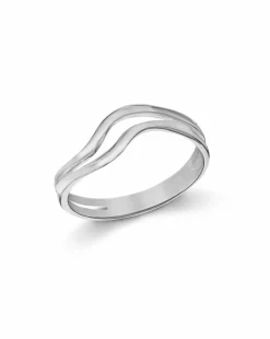 Sterling Silver Double Wave Ring