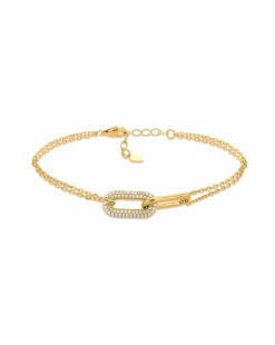 Sterling Silver GP Paper Link Bracelet