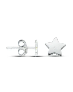 Sterling Silver Moon, Star & Circle Earring Set