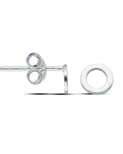 Sterling Silver Moon, Star & Circle Earring Set