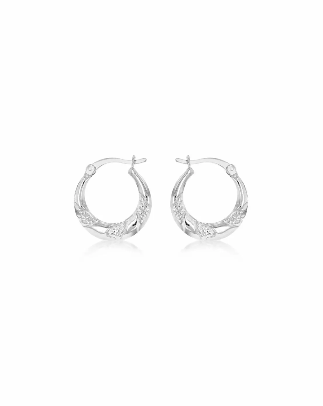 Sterling Silver Rope Hoop Earrings