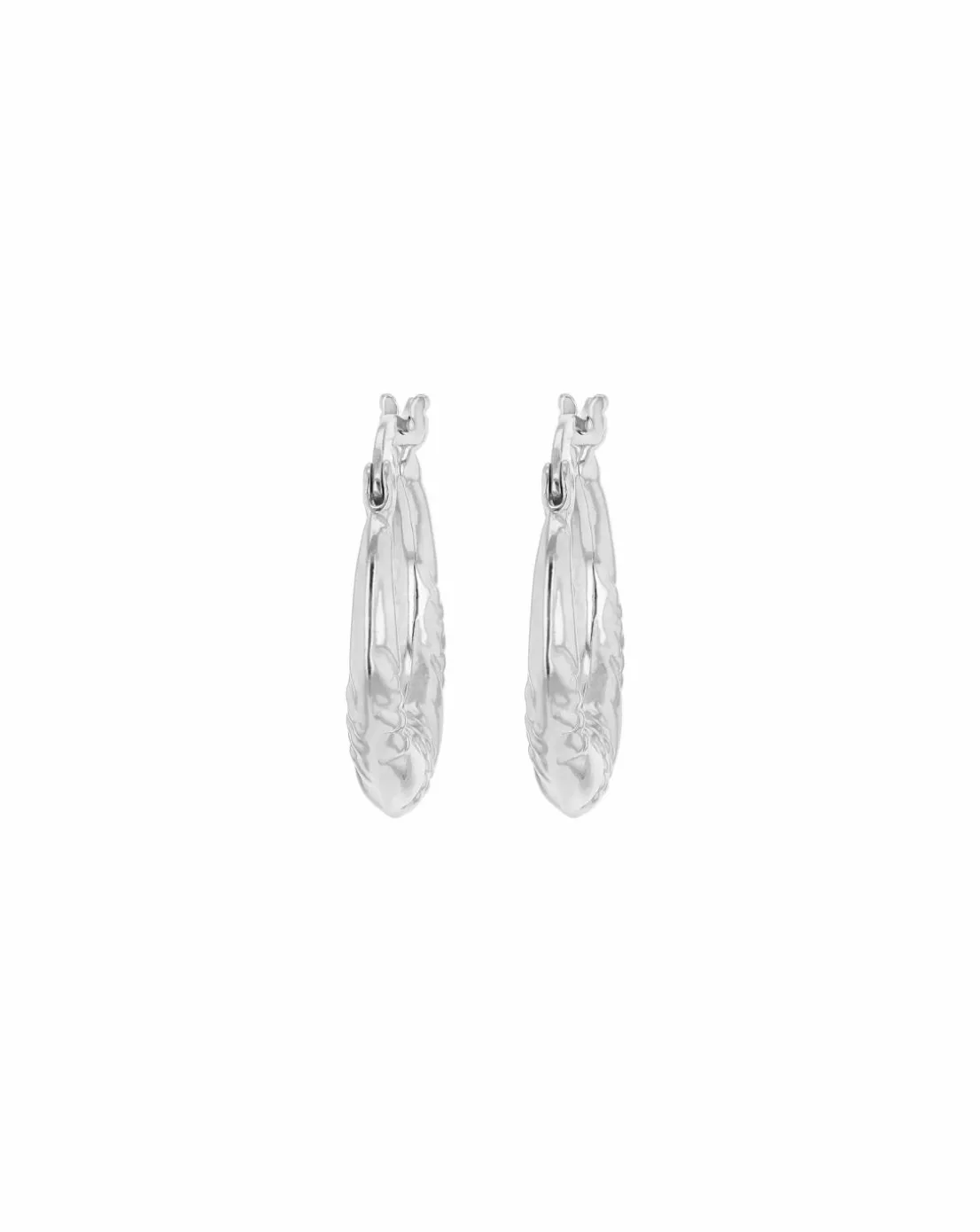 Sterling Silver Rope Hoop Earrings