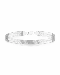 Sterling Silver Triple Herringbone Bracelet