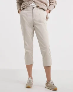 Stone Stretch Cropped Chino Trouser