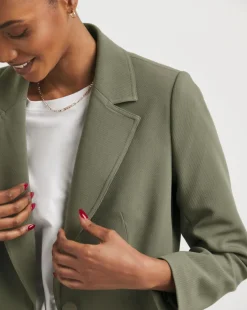 Straight Fit Twill Blazer