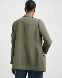 Straight Fit Twill Blazer