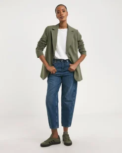 Straight Fit Twill Blazer