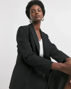 Stretch Poplin Single Breasted Blazer