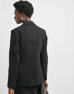 Stretch Poplin Single Breasted Blazer