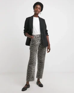 Stretch Poplin Single Breasted Blazer