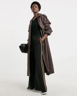 Tailored Side Stripe Wide Leg Trousers