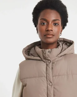 Taupe Hooded Leisure Gilet