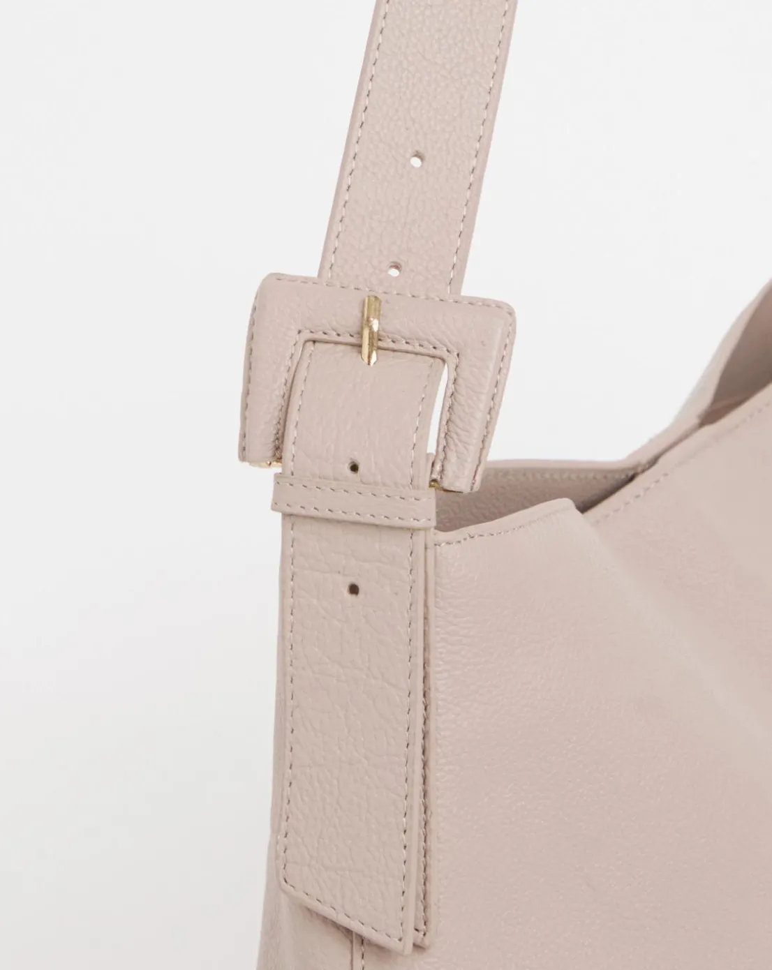 Taupe Real Leather Tote Bag