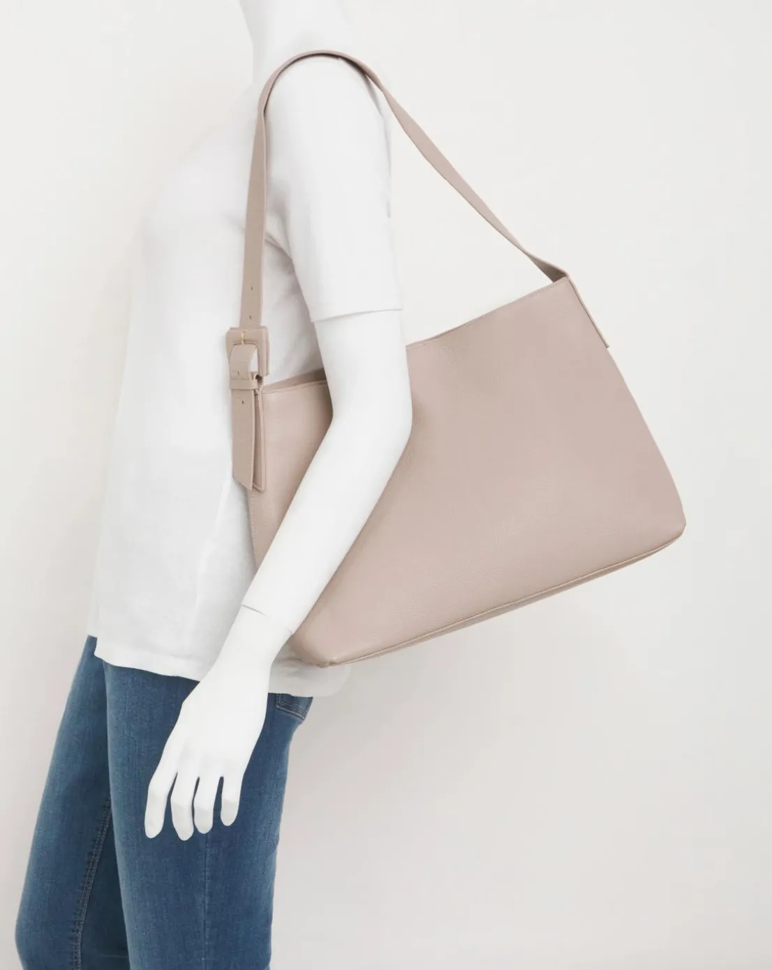 Taupe Real Leather Tote Bag