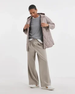 Taupe Short Quilted Jacket